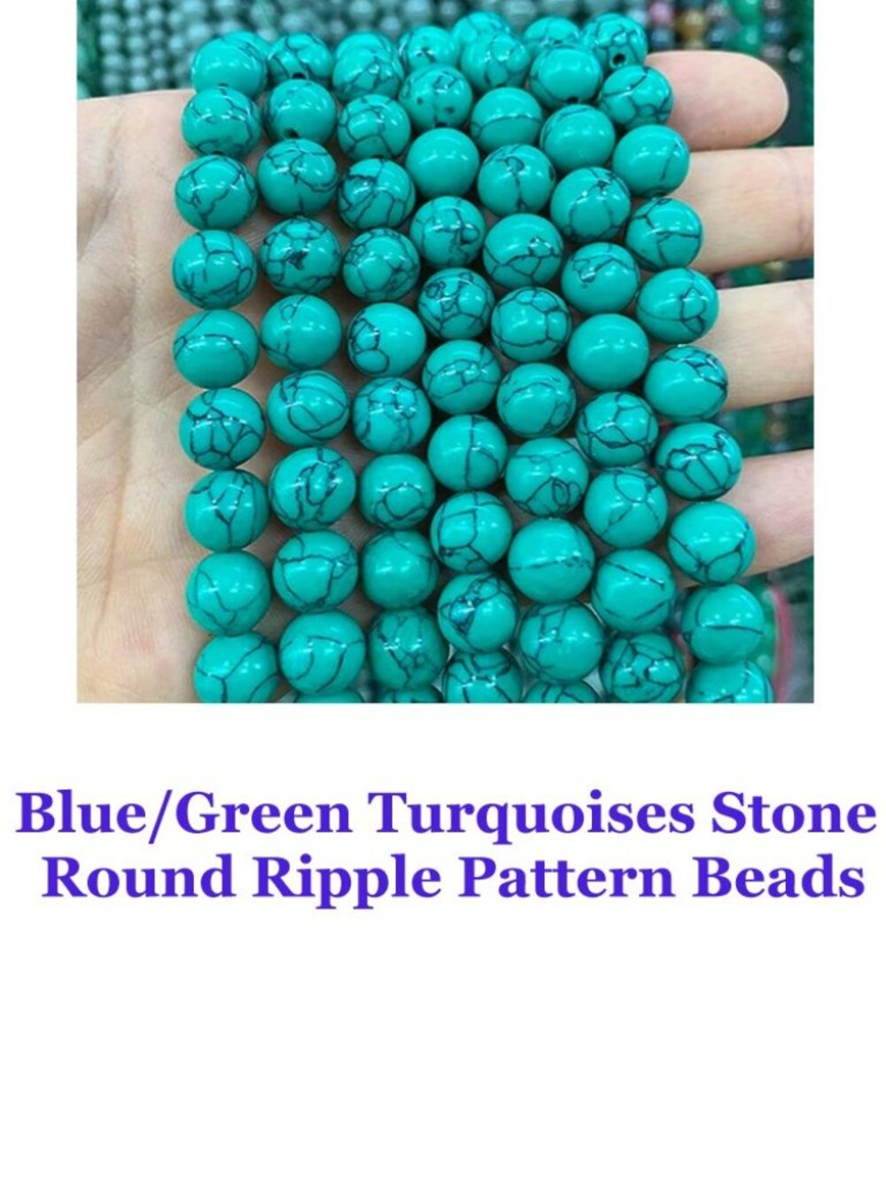 Blue/green Turquoise Howlite  Natural Stone15" Strand
